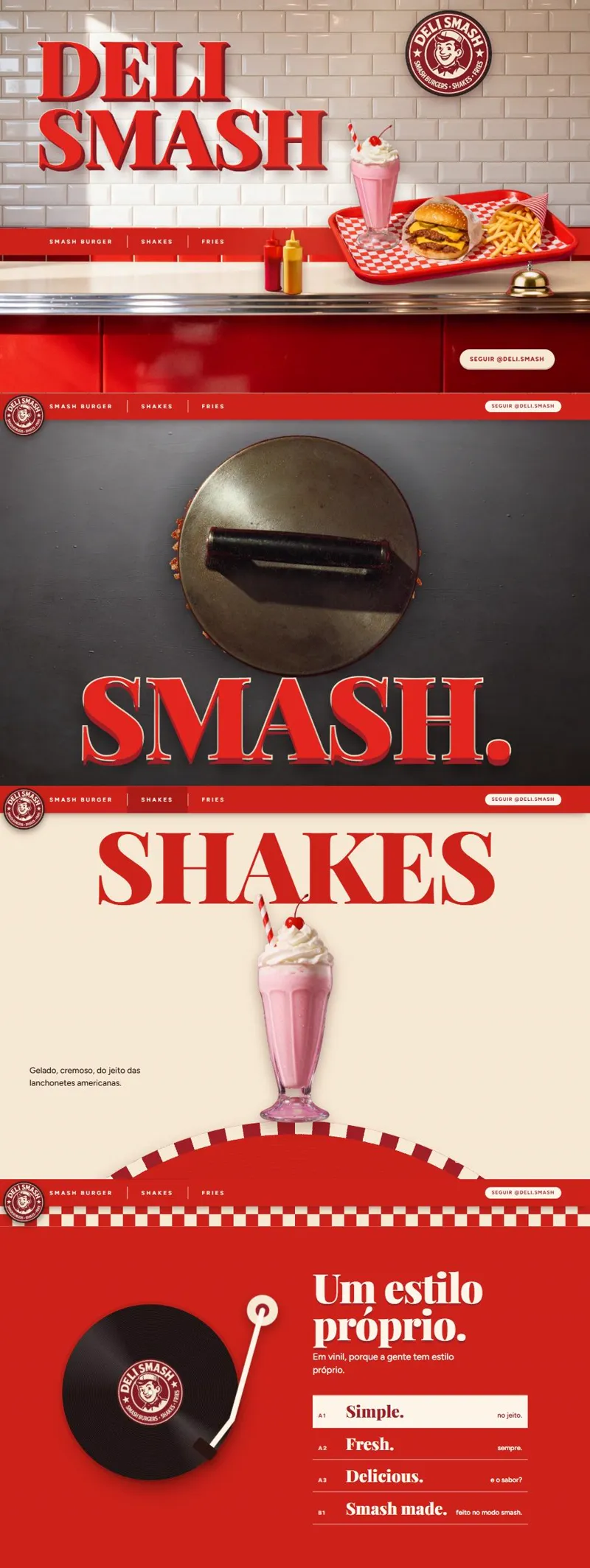 Landing page de pré-abertura da hamburgueria Deli Smash